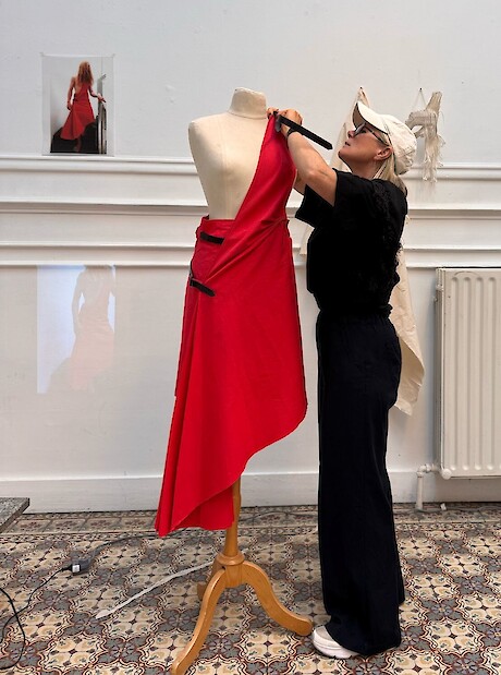 Installing my work at Borgerhub
June 2025 
photo Mieke @belgian_maya